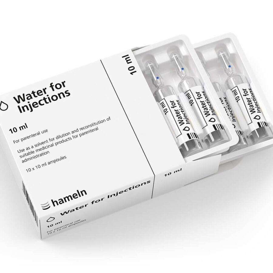 Water for injections sterile solution commonly used in controlled environments across the UK