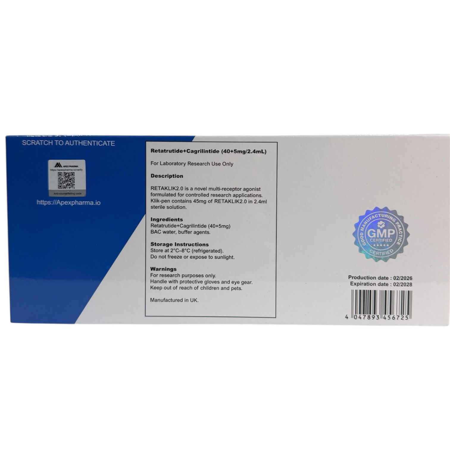 Retatrutide 45mg Injection Pen RETAKLIK 2.0 | Premium Retatrutide UK - Image 4