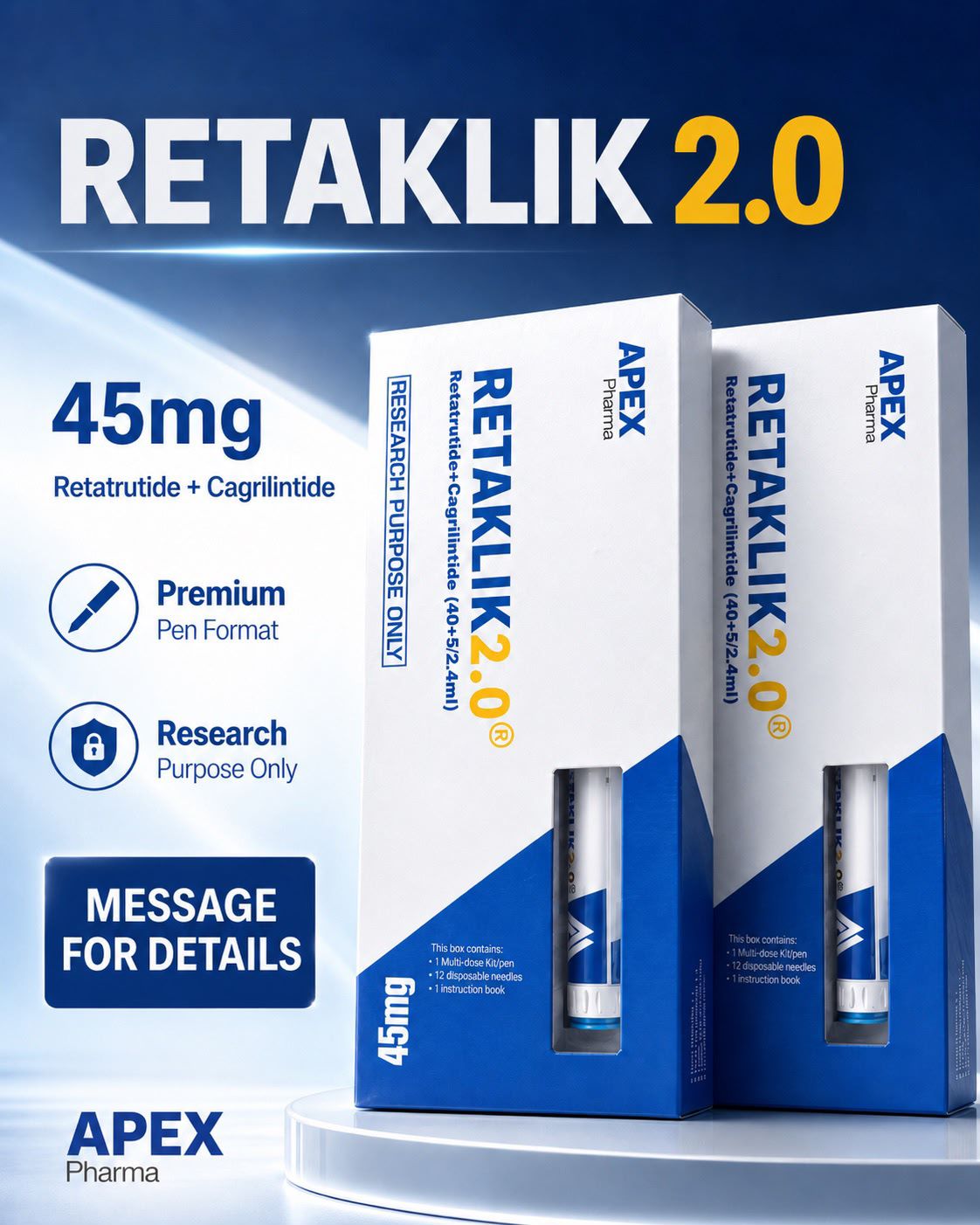 Retatrutide 45mg Injection Pen RETAKLIK 2.0 | Premium Retatrutide UK - Image 2