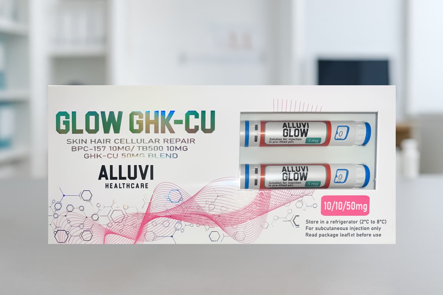 Glow 70mg GHK-Cu Injection Pen Kit Alluvi | Premium GHK-Cu Peptide UK